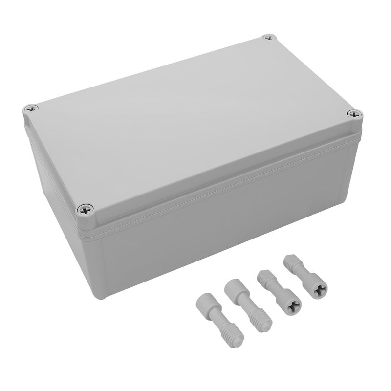 LeMotech Junction Box IP67 Waterproof Dustproof ABS Plastic Project Box for Electrical Outdoor Enclosure Gray 9.8 x 5.9 x 3.9 inch (250 x 150 x 100 mm) - Image 1